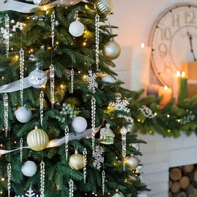 Ornements en Cristal de Glaçon - Décoration Éclatante pour Sapins de Noël