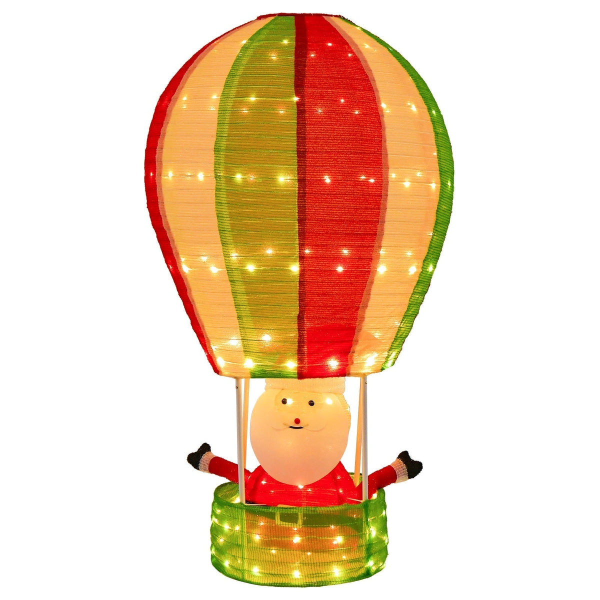 Décoration de Noël Gonflable - Père Noël dans Montgolfière avec LED