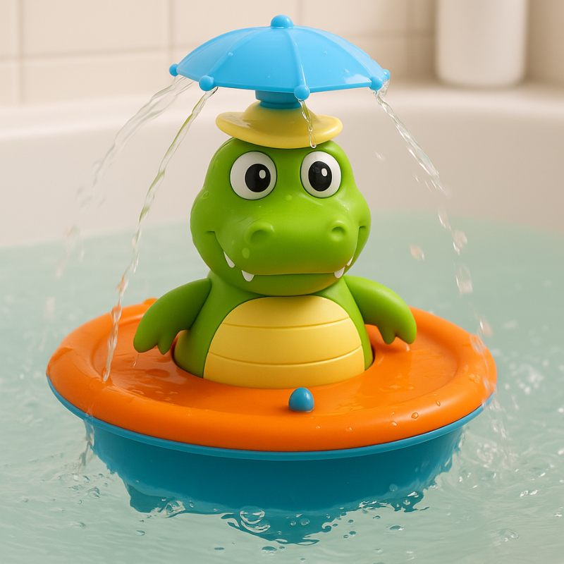 Jouet de Bain Flottant Lumineux - Spray d'Eau et Effets Colorés