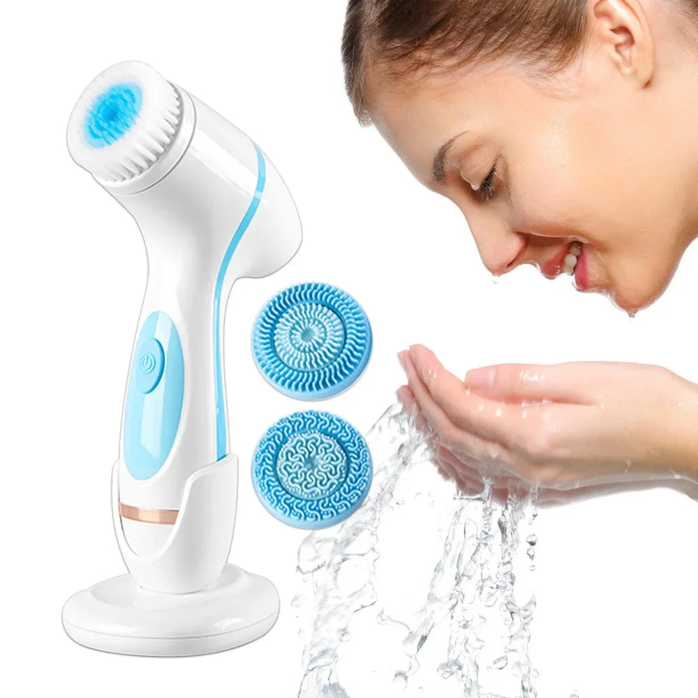 Nettoyeur Facial Sonique 3-en-1 - Soin de la Peau et Massage Relaxant