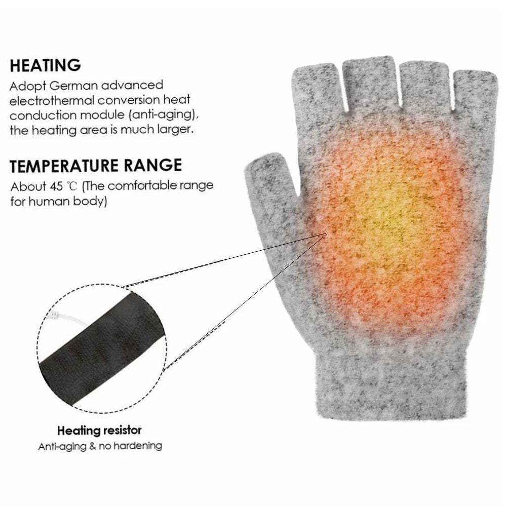 Gants Chauffants Électriques pour Hiver - Réglages de Température et Rechargeables USB