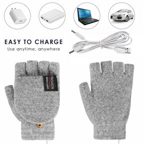 Gants Chauffants Électriques pour Hiver - Réglages de Température et Rechargeables USB