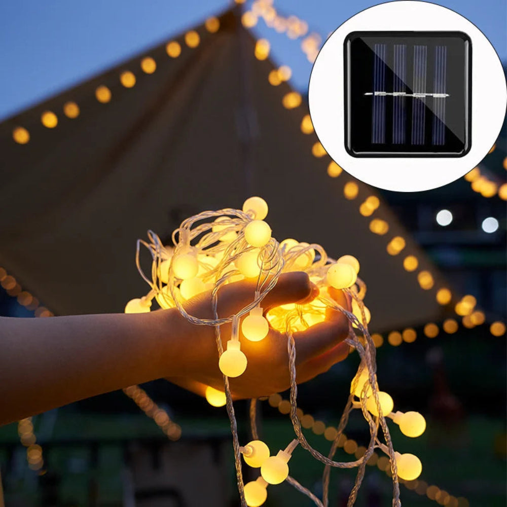 Guirlandes Lumineuses Solaire pour Jardin - Éclairage Écologique et Étanche