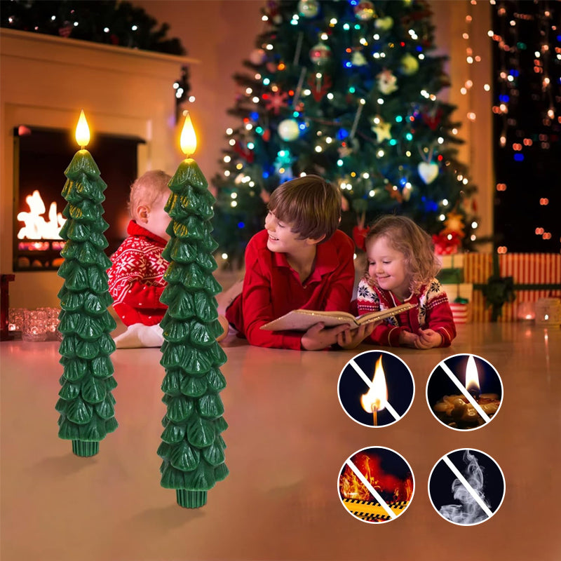 Bougies LED Décoratives pour Sapin - Ambiance Festive et Sécurisée