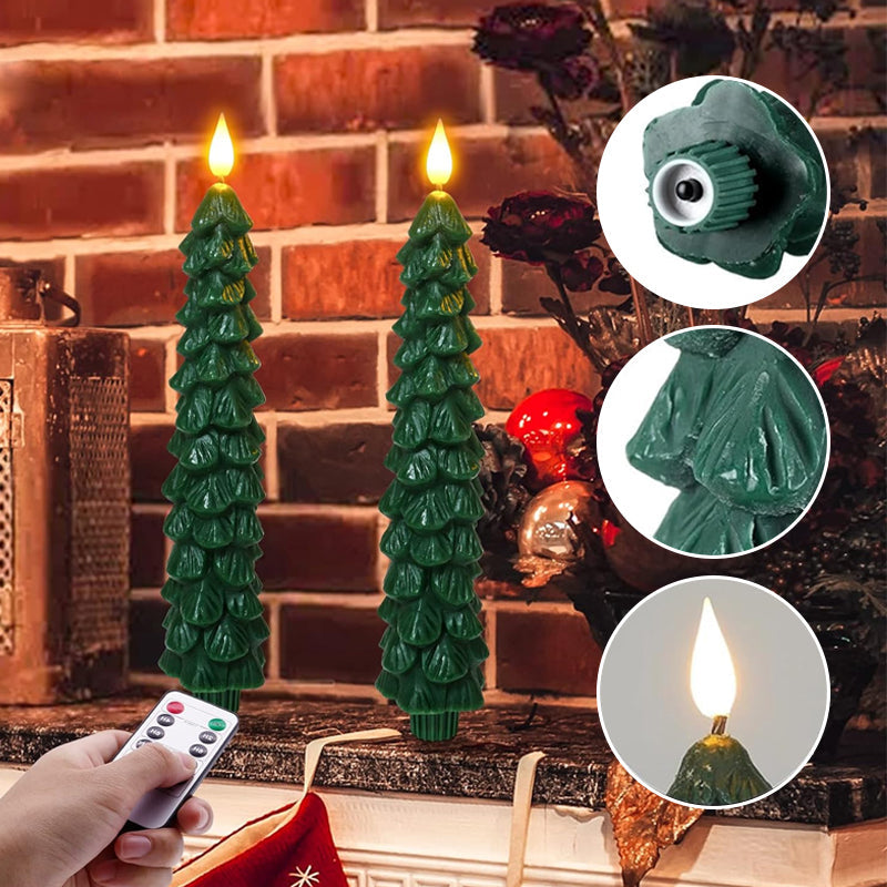 Bougies LED Décoratives pour Sapin - Ambiance Festive et Sécurisée