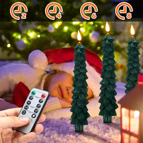 Bougies LED Décoratives pour Sapin - Ambiance Festive et Sécurisée