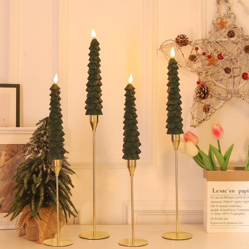 Bougies LED Décoratives pour Sapin - Ambiance Festive et Sécurisée