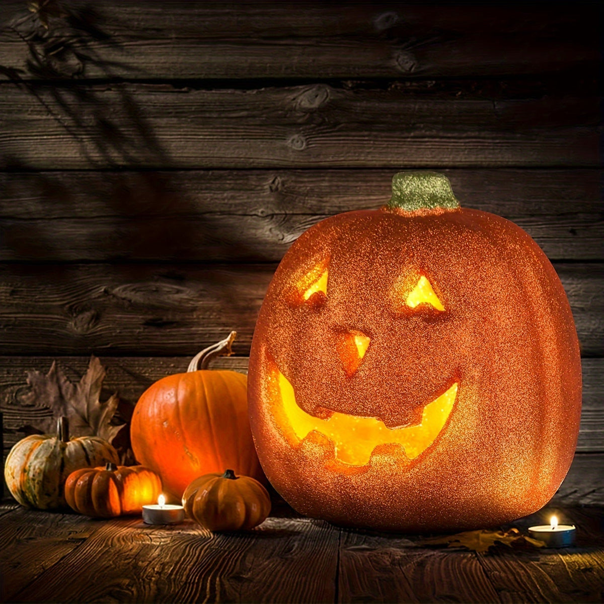 Citrouille Lumineuse Halloween - Décoration Alimentée par Piles et Durable