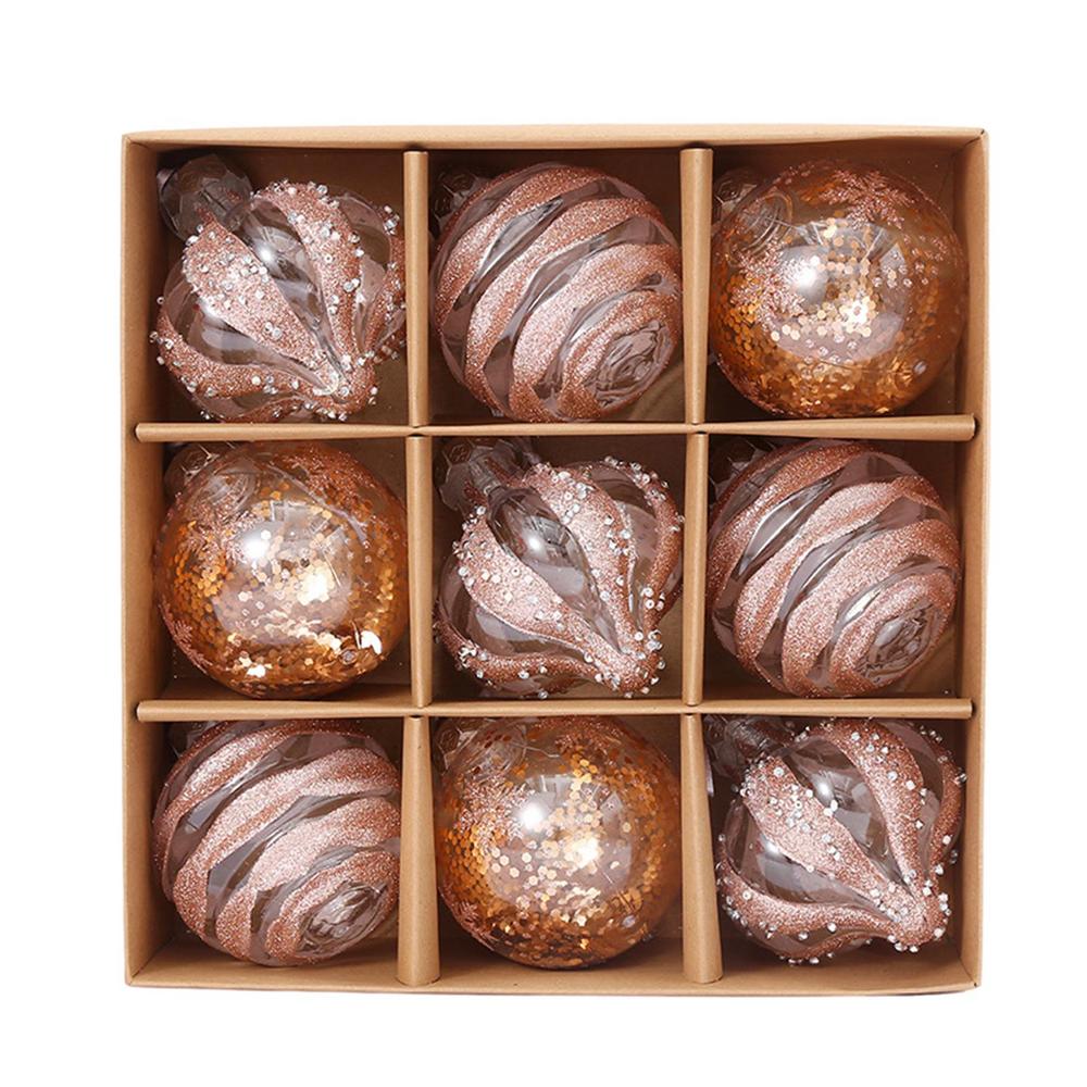 Boules de Noël Dorées Luxe - Ensemble Élégant pour Sapin de Noël
