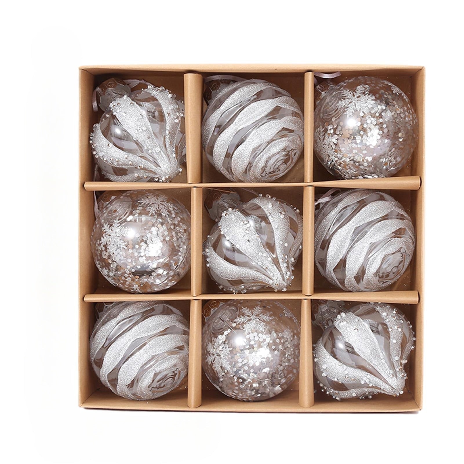 Boules de Noël Dorées Luxe - Ensemble Élégant pour Sapin de Noël