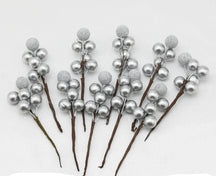 Baies Yangmei de Luxe pour Décoration - Ensemble Élégant de 10 Baies Dorées
