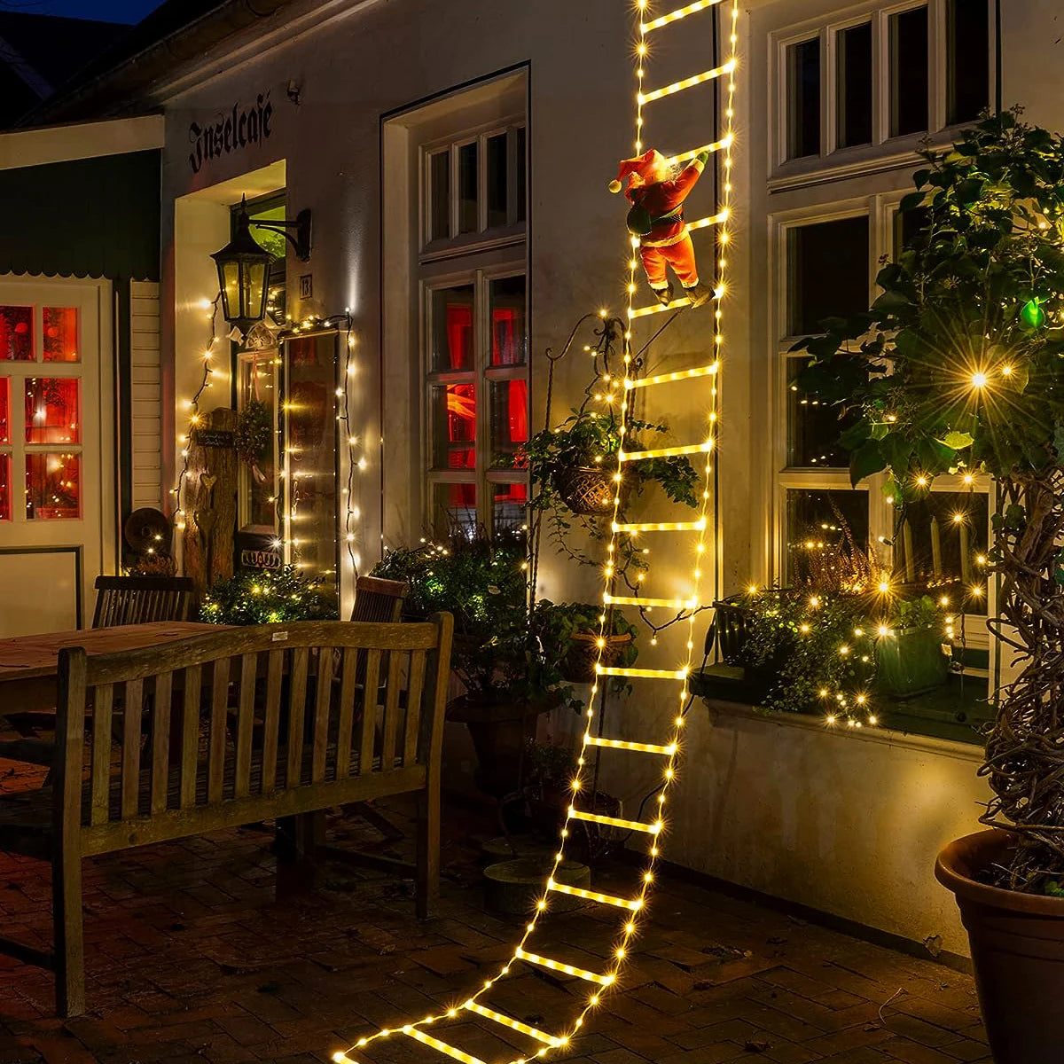 Guirlande de Noël Santa - Éclairage LED Élégant et Magique