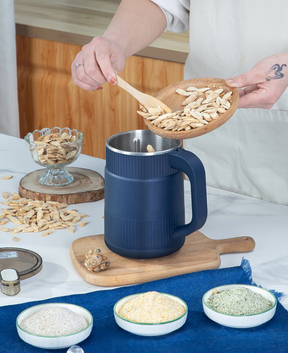 Moulin à Grains Électrique Compact - Farine Fraîche et Nutritive à Domicile