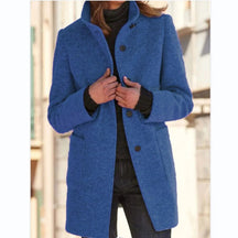 Manteau en Laine pour Femmes - Élégance Hivernale avec Poches Fonctionnelles