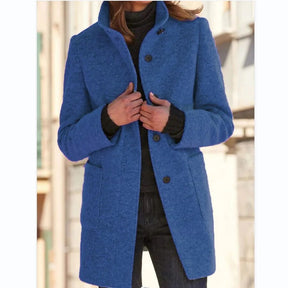 Manteau en Laine pour Femmes - Élégance Hivernale avec Poches Fonctionnelles