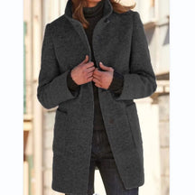 Manteau en Laine pour Femmes - Élégance Hivernale avec Poches Fonctionnelles
