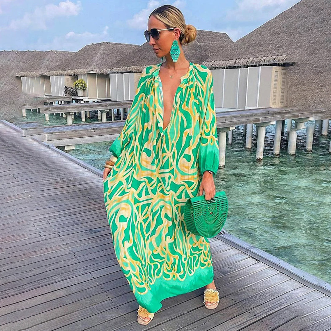 Robe d'Été Boho pour Femmes - Confort et Style avec Polyester Doux