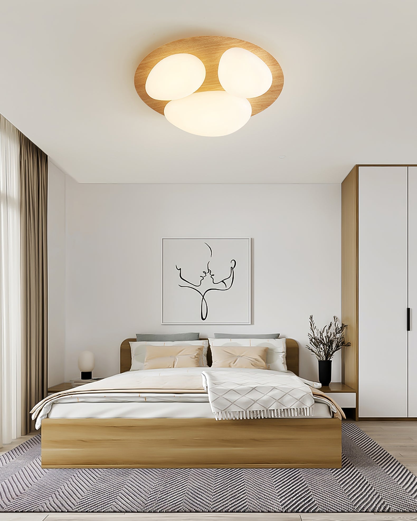 Plafonnier LED Minimaliste - Éclairage Homogène et Ambiance Chaleureuse