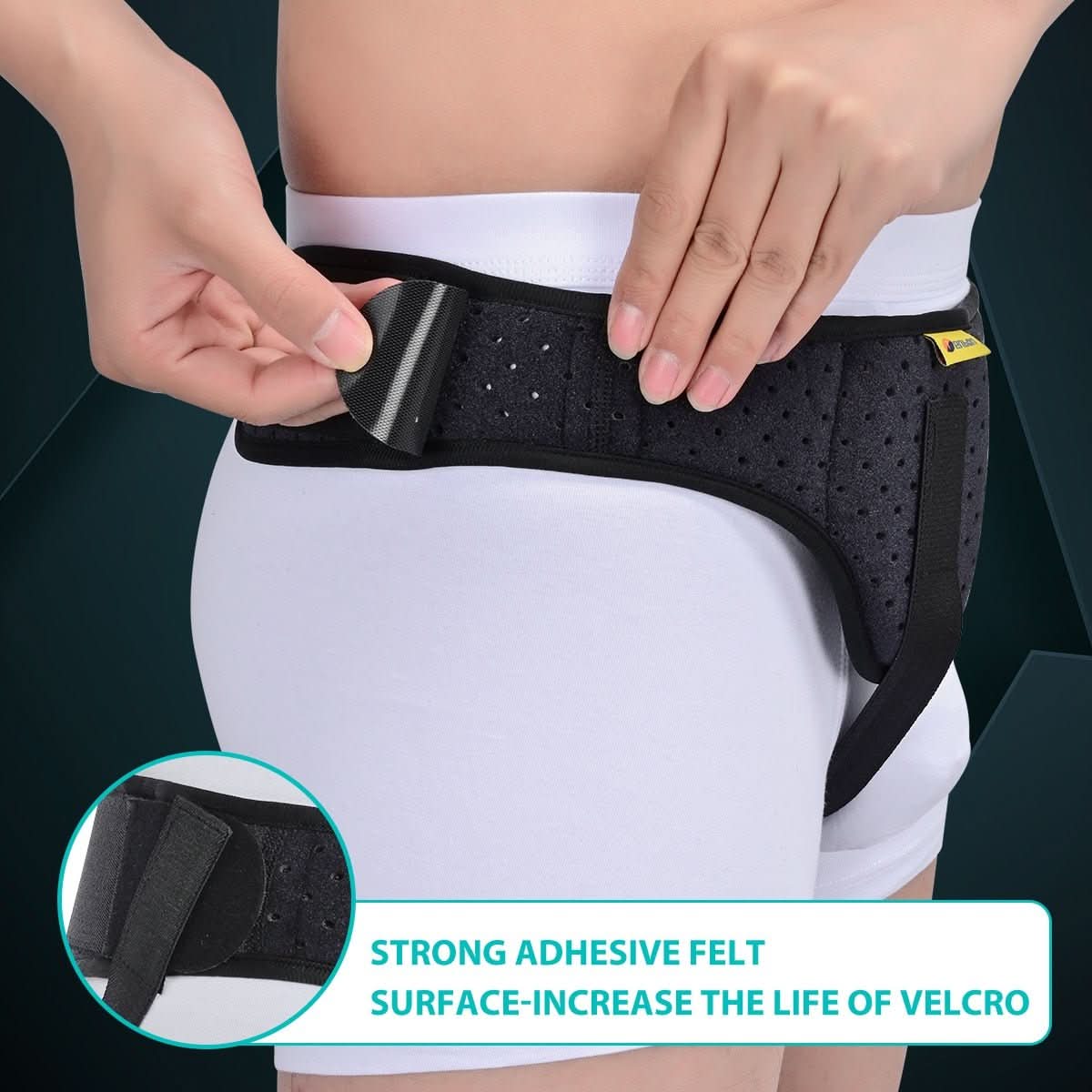 Ceinture Hernie Inguinale Ajustable - Soutien Doux et Confort Quotidien