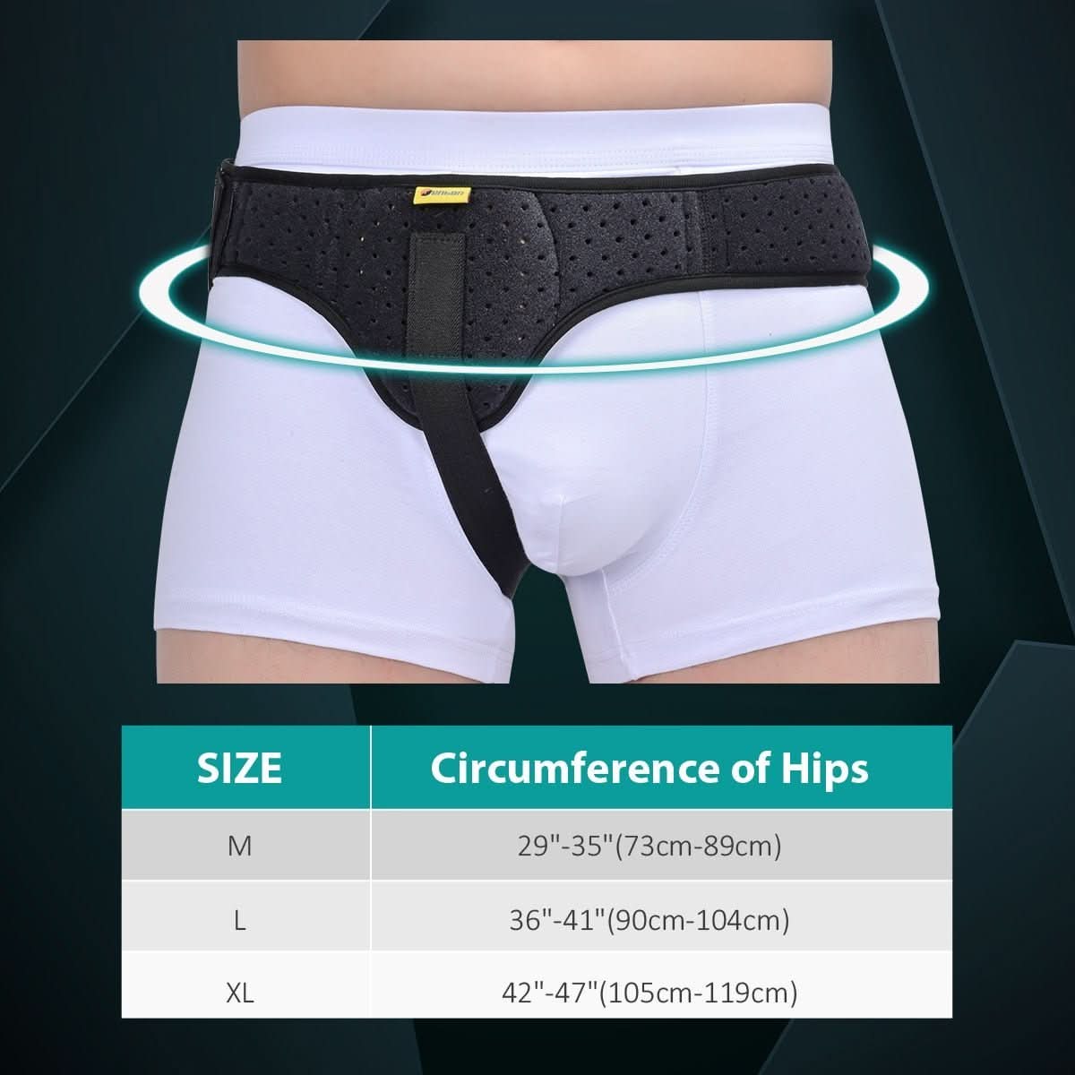 Ceinture Hernie Inguinale Ajustable - Soutien Doux et Confort Quotidien