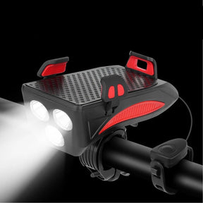 Lampe de Vélo Multifonctionnelle - Sécurité, Charge et Support Téléphone