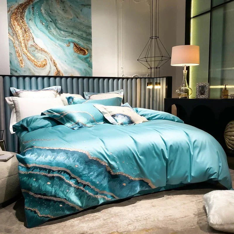 Housse de Couette en Coton Égyptien - Luxe Respirant et Confort Optimal