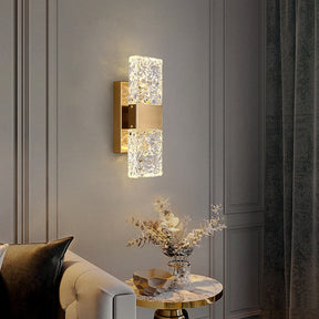 Applique Murale Minimaliste en Cristal - Luxe et Éclairage Ajustable pour Intérieur