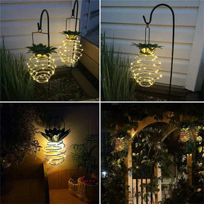 Lumière Solaire Ananas - Lampe Étanche avec Contrôle Intelligent