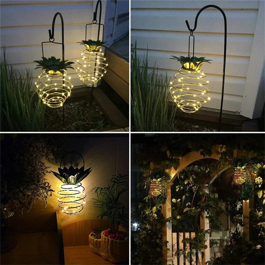 Lumière Solaire Ananas - Lampe Étanche avec Contrôle Intelligent