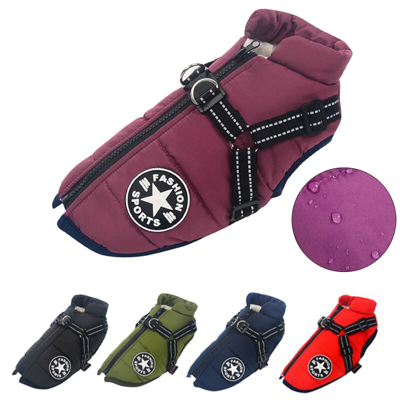 Manteau pour Chien Isolé avec Harnais - Protection et Confort par Tous les Temps