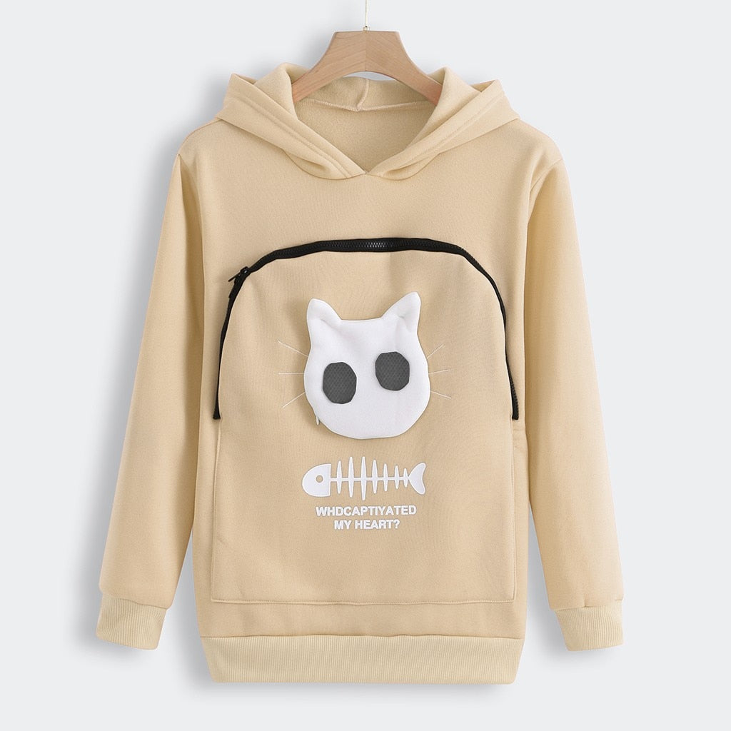 Pull d'Étreinte pour Animaux - Confort en Coton avec Poche Amovible