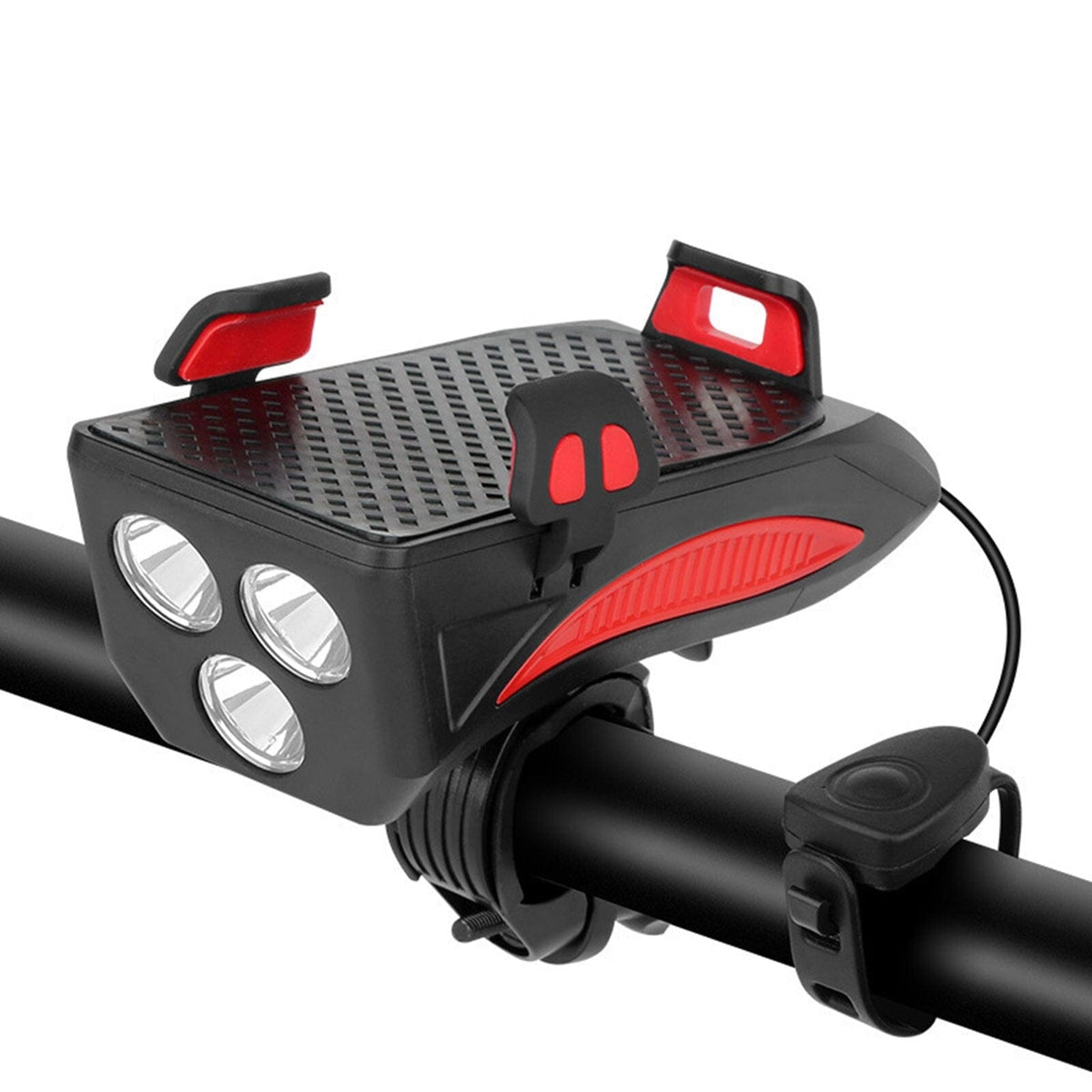 Lampe de Vélo Multifonctionnelle - Sécurité, Charge et Support Téléphone