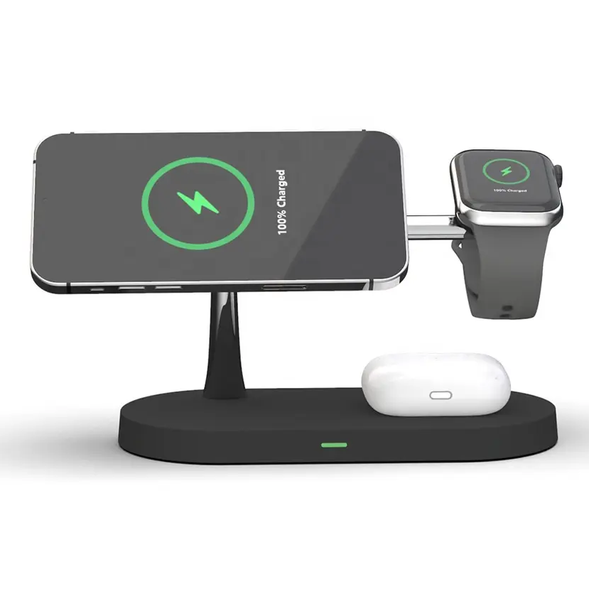 Chargeur Sans Fil 3-en-1 pour Appareils - Charge Rapide et Design Élégant