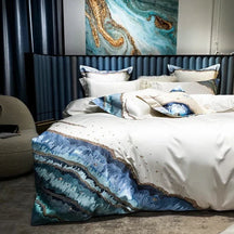 Housse de Couette en Coton Égyptien - Luxe Respirant et Confort Optimal