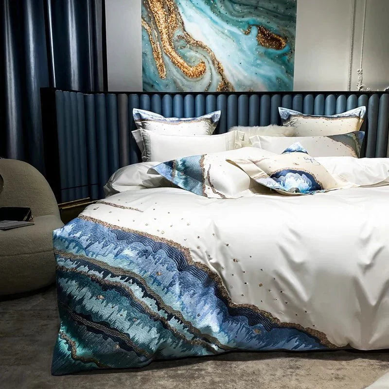 Housse de Couette en Coton Égyptien - Luxe Respirant et Confort Optimal