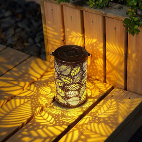 Lampe Solaire en Feuille - Éclairage Écologique et Ambiance Chaleureuse