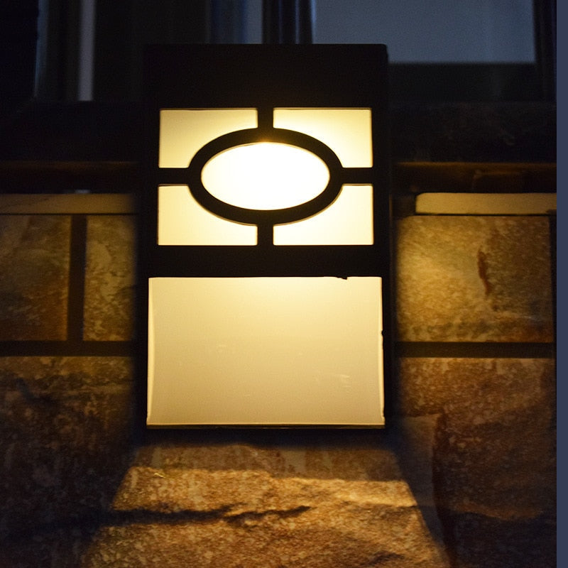Applique Solaire Japonais - Éclairage Énergétique et Résistant aux Intempéries