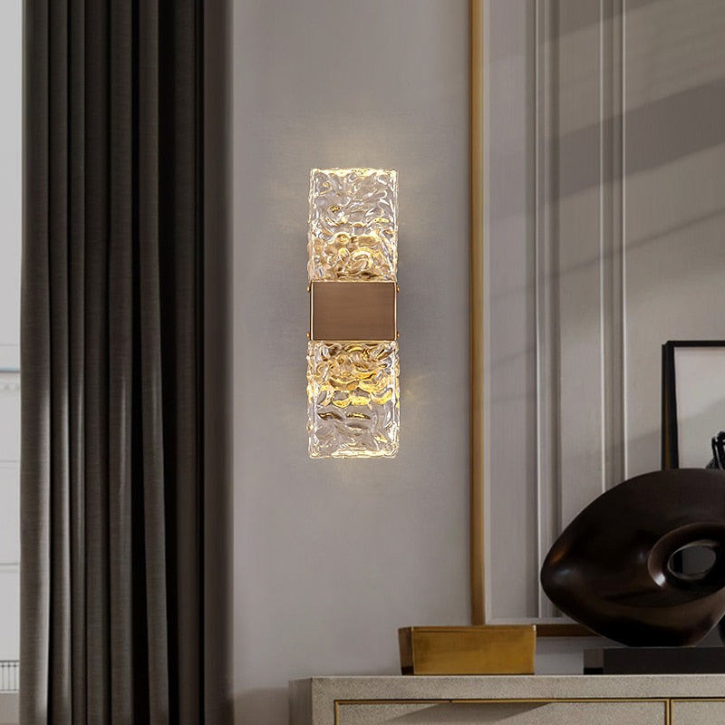 Applique Murale Minimaliste en Cristal - Luxe et Éclairage Ajustable pour Intérieur