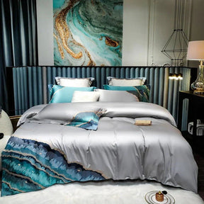 Housse de Couette en Coton Égyptien - Luxe Respirant et Confort Optimal