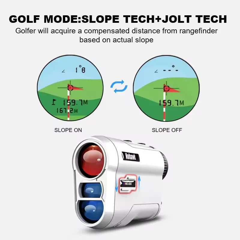 Télémètre de Golf Précis - Compensation de Pente et Portée de 914m