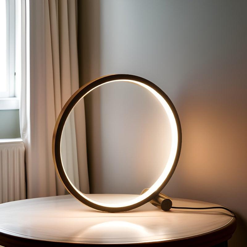 Lampe de Table Circulaire Tactile - Design Élégant et Rechargeable USB