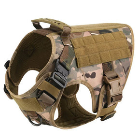 Harnais de Chien Tactique Durable - Réglable avec Poignée et Laisse