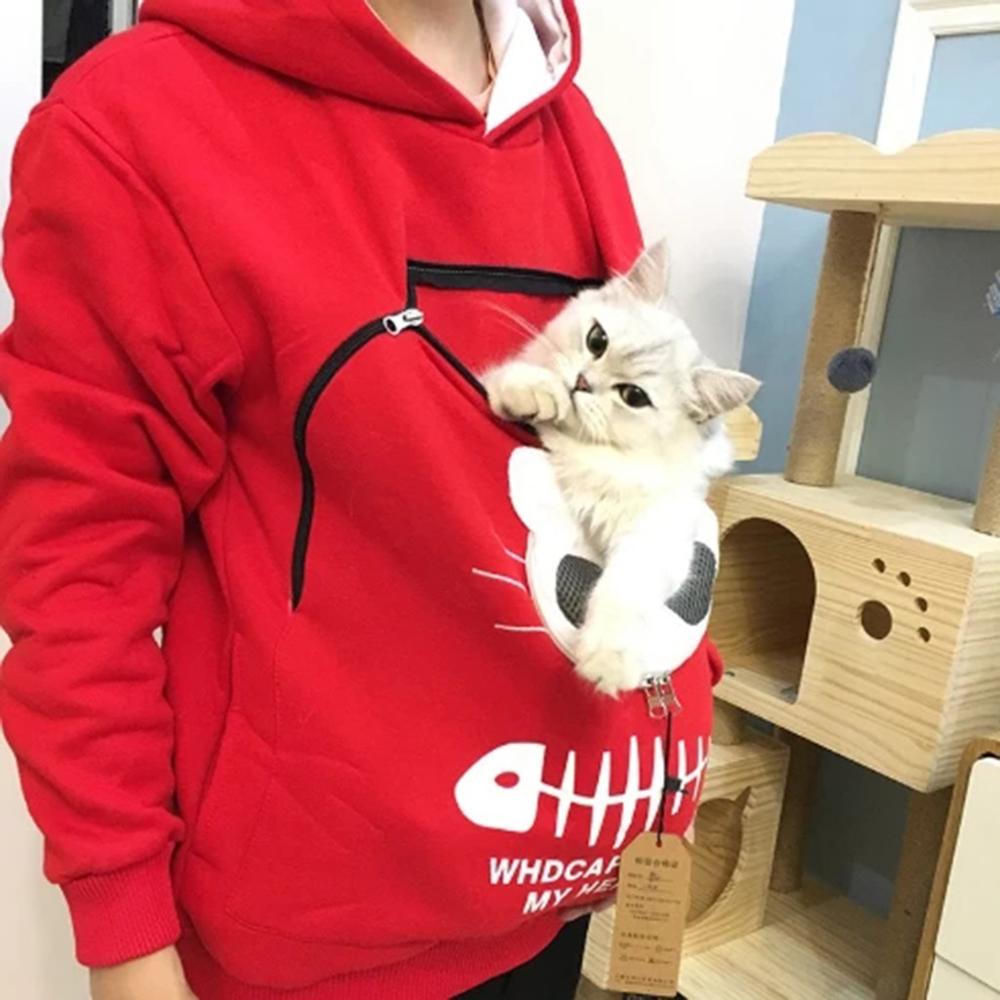 Pull d'Étreinte pour Animaux - Confort en Coton avec Poche Amovible