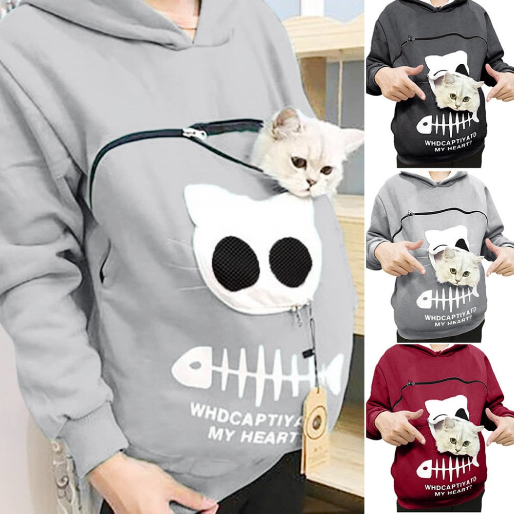 Pull d'Étreinte pour Animaux - Confort en Coton avec Poche Amovible