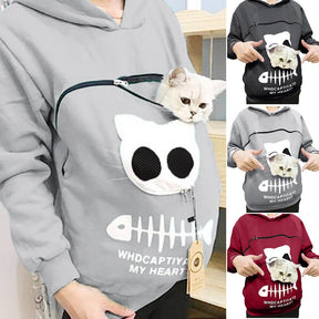 Pull d'Étreinte pour Animaux - Confort en Coton avec Poche Amovible