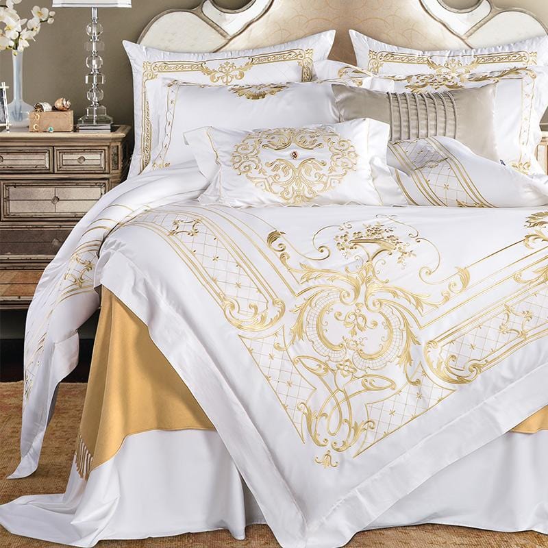 Literie de Luxe en Coton Égyptien - Glamour et Élégance pour Votre Chambre