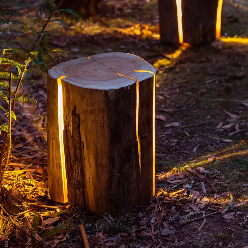 Lampe d'extérieur Imitation Souche d'Arbre - Durée de Vie de 50 000 Heures