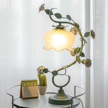 Lampe à Pétales de Rose - Éclairage Romantique et Élégant