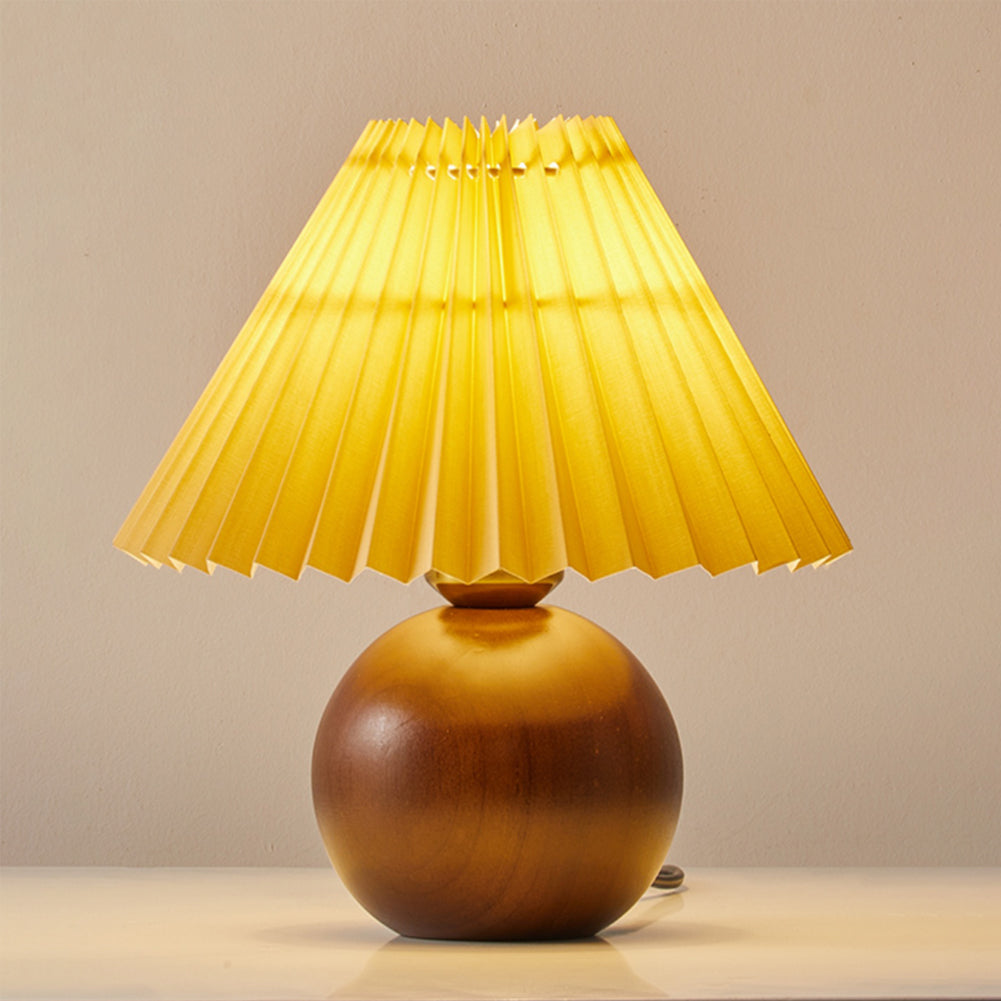 Lampe de Table en Bois et Tissu - Éclairage Doux et Ambiance Chaleureuse