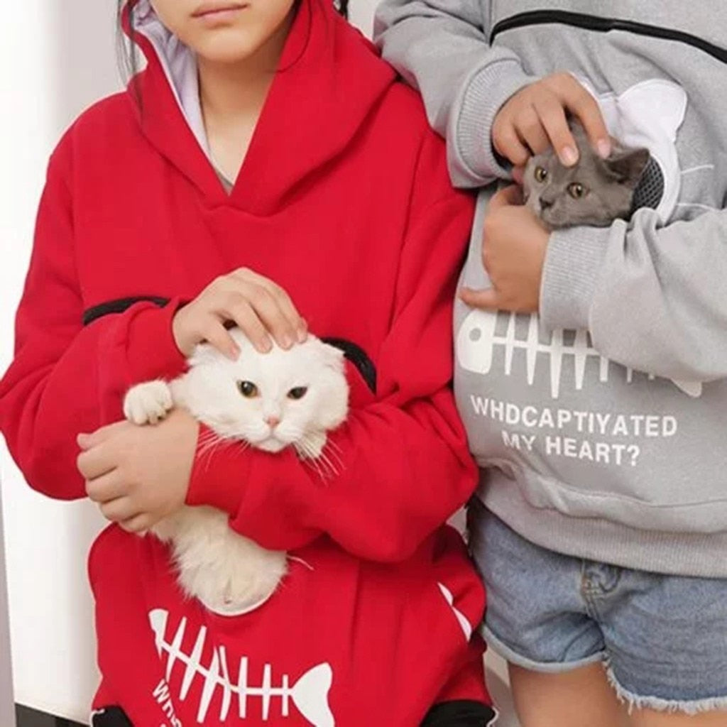 Pull d'Étreinte pour Animaux - Confort en Coton avec Poche Amovible